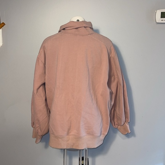 Whisper Ladies Oversized Turtleneck Sweatshirt. Medium. Pale pink - Picture 7 of 13